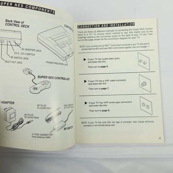 SNES Super Nintendo Entertainment System Console Instruction Manual *ONLY* - Picture 3 of 4